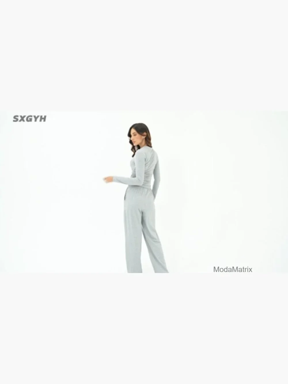 2 Piece Lounge Sets for Women Long Sleeve Wide Leg Tracksuits Matching